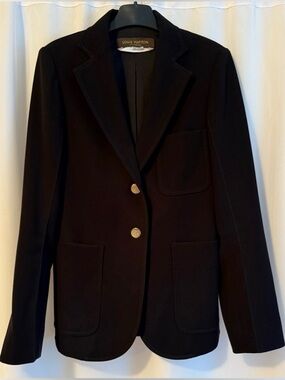 Louis Vuitton Uniform Black Blazer with Gold Buttons - Size 34